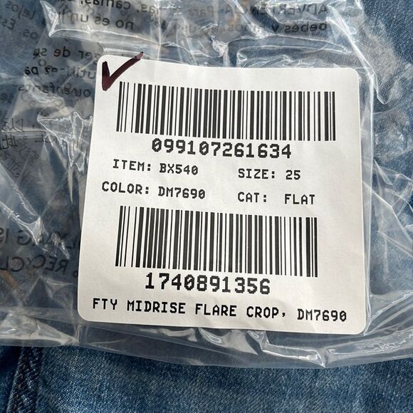 J Crew‎ Midrise Flare Crop Jeans Womens Size 25 - Picture 5 of 9